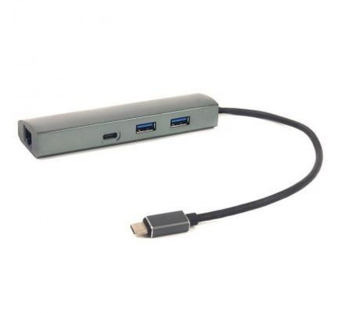 PowerPlant Порт-реплікатор PowerPlant Type-C USB 3.1 -> 2*USB3.0, Type-C USB3.1, Gigabit Ethernet (CA910557)