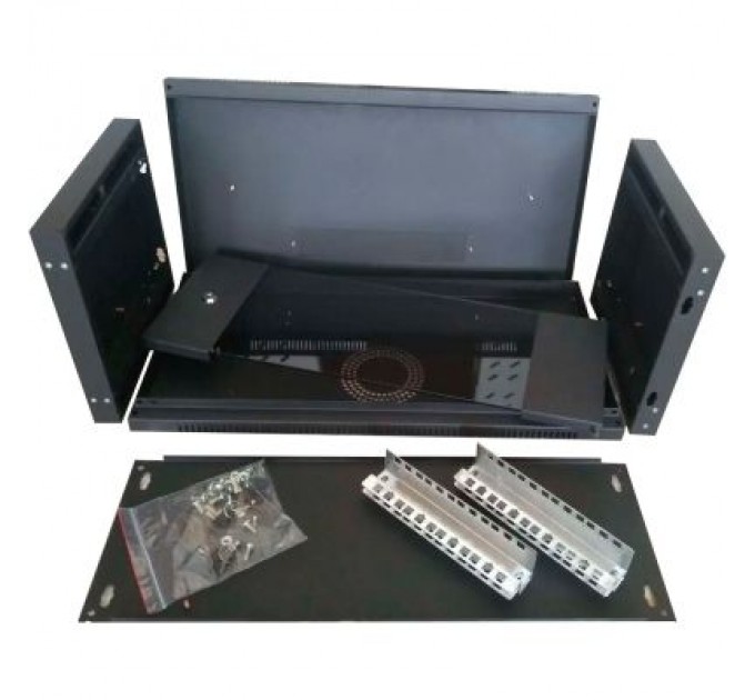 Hypernet Шафа настінна Hypernet 4U 19" 600x450 (WMNC-4U-FLAT-BLACK)