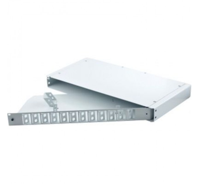 Crosver Патч-панель оптична 1U, FC, сплайс касети S400-A Crosver (FOB 19/1-400A/24-1-24-FC)