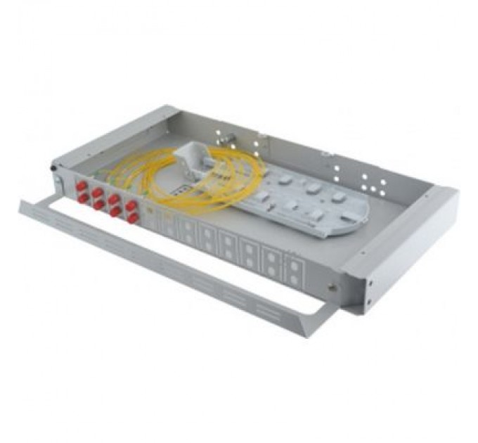 Crosver Патч-панель оптична 1U, FC, сплайс касети S400-A Crosver (FOB 19/1-400A/24-1-24-FC)