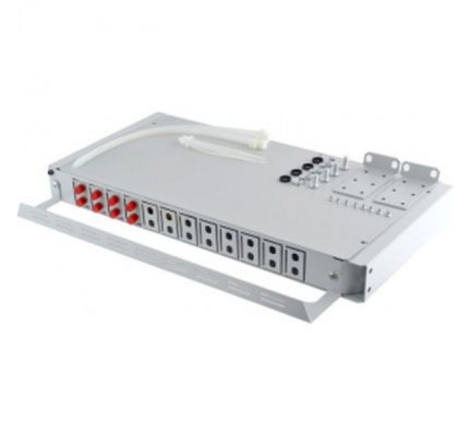 Crosver Патч-панель оптична 1U, FC, сплайс касети S400-A Crosver (FOB 19/1-400A/24-1-24-FC)