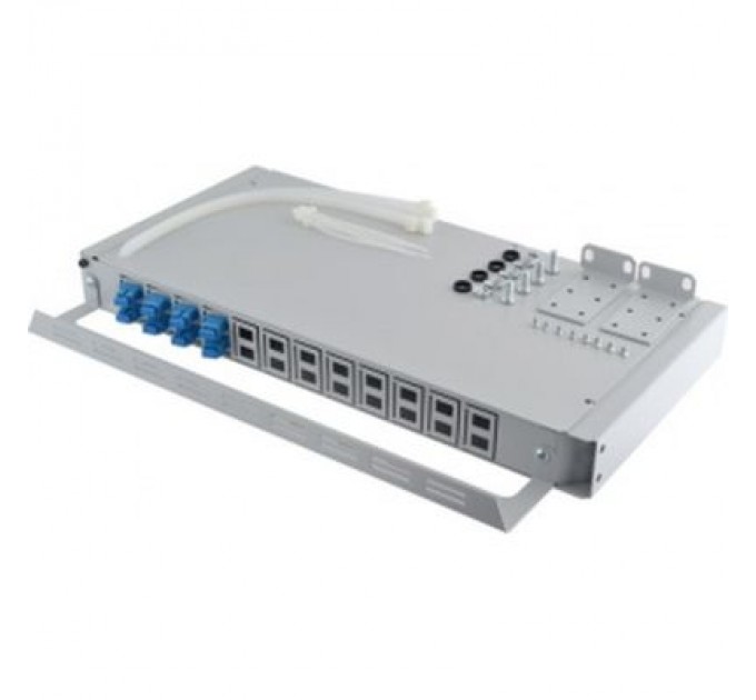 Crosver Патч-панель оптична 1U, SC, сплайс касети S400-A Crosver (FOB 19/1-400A/24-1-24-SC)