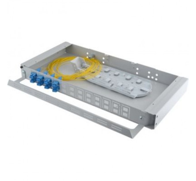 Crosver Патч-панель оптична 1U, SC, сплайс касети S400-A Crosver (FOB 19/1-400A/24-1-24-SC)