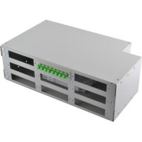 Патч-панель оптична 2U, універсальна, сплайс касети S336 Crosver (FOB 19/3-336/36-3-72)