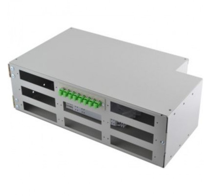 Crosver Патч-панель оптична 2U, універсальна, сплайс касети S336 Crosver (FOB 19/3-336/36-3-72)