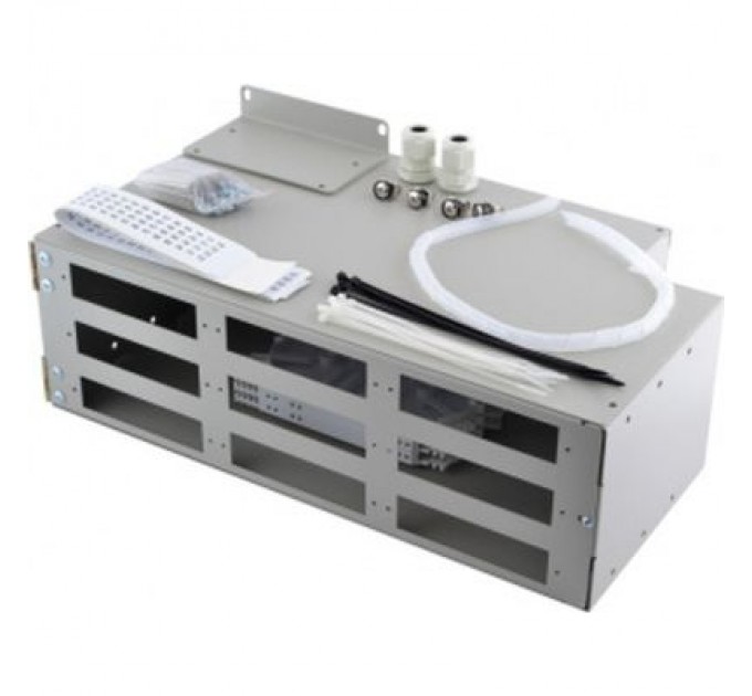 Crosver Патч-панель оптична 2U, універсальна, сплайс касети S336 Crosver (FOB 19/3-336/36-3-72)