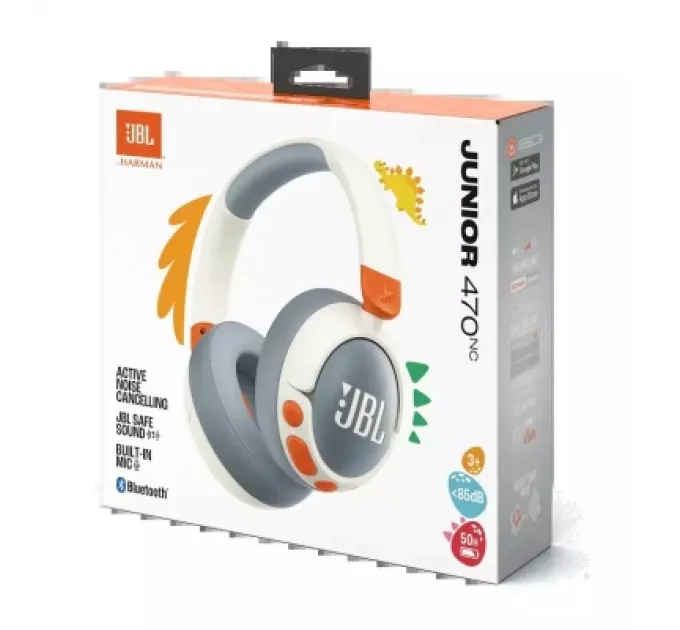 JBL Навушники JBL JR 470 NC White (JBLJR470NCWHT)
