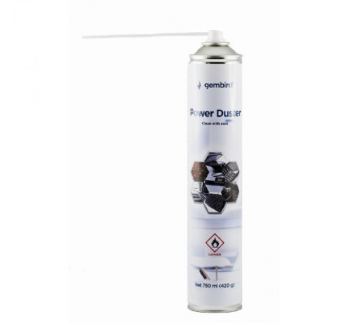Gembird Стиснене повітря для чистки spray duster 750ml Gembird (CK-CAD-FL750-01)