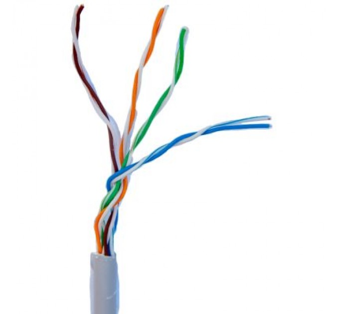 GEAR Кабель мережевий UTP 305м, cat.5e, CU, REELEX, 4*2*0,51, PVC, indoor, grey GEAR (GEC-UTPCUR051305)