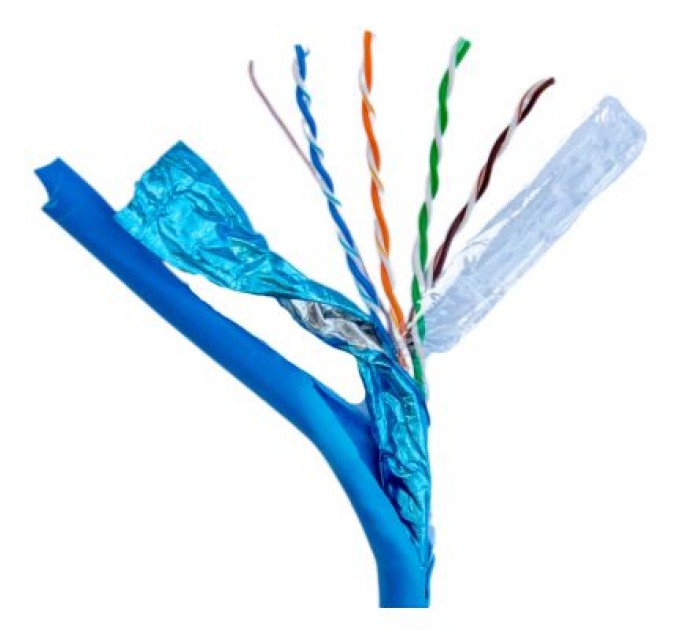 GEAR Кабель мережевий FTP 305м, cat.5e, CU, REELEX, 4*2*0,51, PVC, indoor, blue GEAR (GEC-FTPCUR051305)