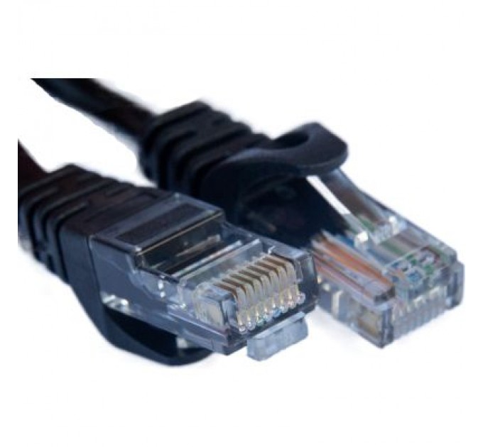 GEAR Патч-корд 0.5м UTP cat.5e, CCA, black GEAR (GPC-UTPCCARJ45-0.5B)