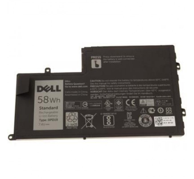 Dell Акумулятор до ноутбука Dell Inspiron 15-5547 0PD19, 58Wh (7600mAh), 4cell, 7.4V, Li-ion (A47306)