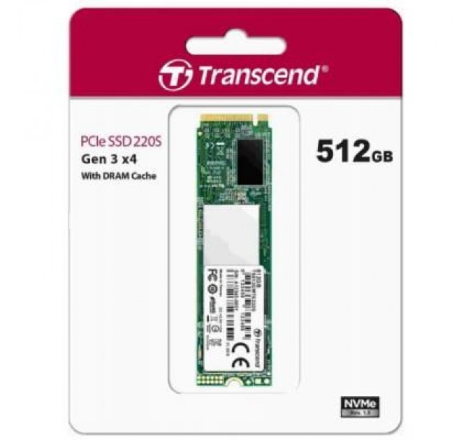 Transcend Накопичувач SSD M.2 2280 512GB Transcend (TS512GMTE220S)