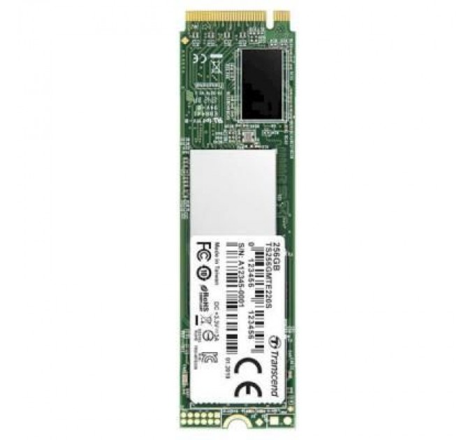 Transcend Накопичувач SSD M.2 2280 256GB Transcend (TS256GMTE220S)