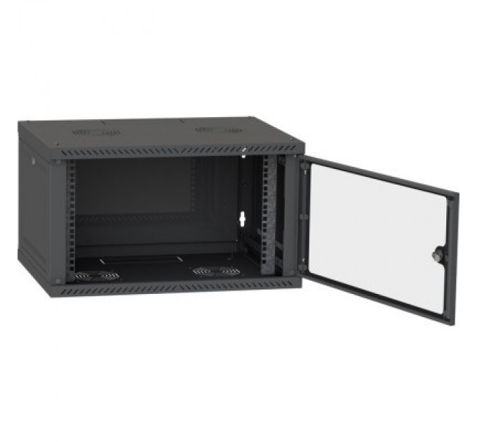 Ipcom Шафа настінна Ipcom 6U, 600*450, RAL9005 (СН-6U-060х045-ДС-9005)