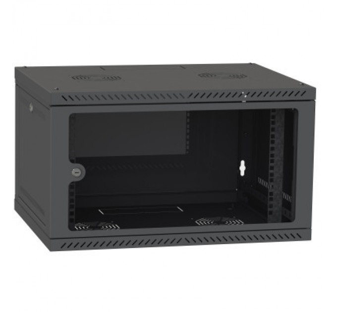 Ipcom Шафа настінна Ipcom 6U, 600*450, RAL9005 (СН-6U-060х045-ДС-9005)