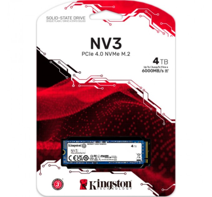 Kingston Накопичувач SSD M.2 2280 4TB Kingston (SNV3S/4000G)