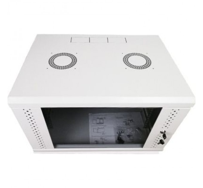 Eserver Шафа настінна Eserver 12U 600х500х637 (Ш*Г*В), скло (ES-Е1250G)
