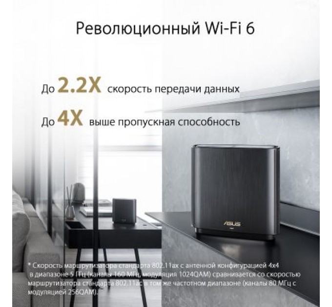 ASUS Точка доступу Wi-Fi ASUS XT8 V2 Black 2pk (90IG0590-MO3A20)