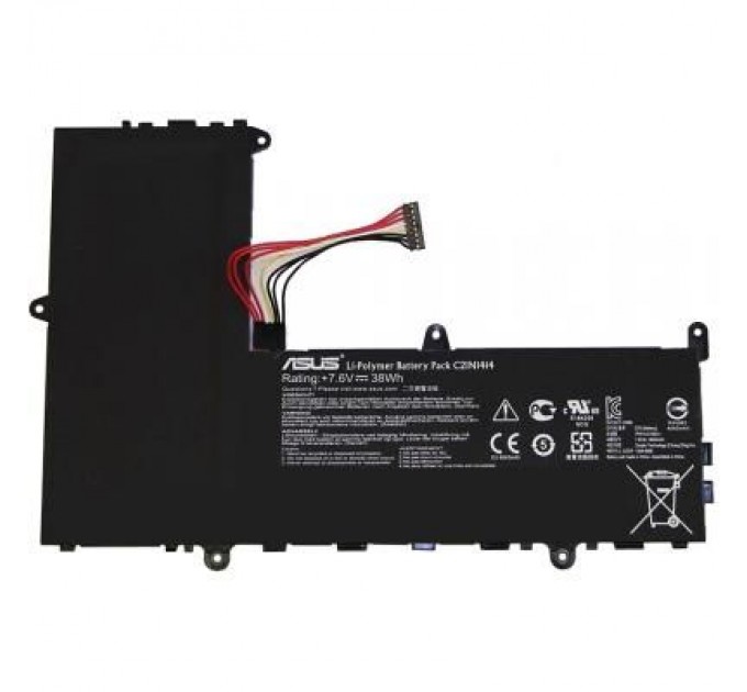 ASUS Акумулятор до ноутбука ASUS X205TA C21N1414, 4840mAh (38Wh), 2cell, 7.6V, Li-ion, черная (A47274)