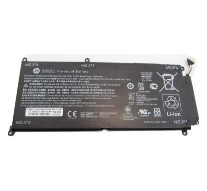 HP Акумулятор до ноутбука HP Envy 15-A LP03XL, 48Wh (4050mAh), 6cell, 11.4V, Li-ion, черн (A47170)