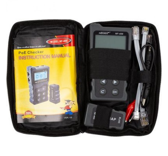 HiSmart Тестер кабельний HiSmart RJ-45, RJ-12, RJ-11 + PoE (NF-488)