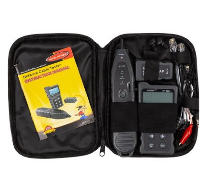 Noyafa Тестер кабельний Noyafa RJ-45, RJ-12, RJ-11 + PoE + with tone generator (NF-8209)