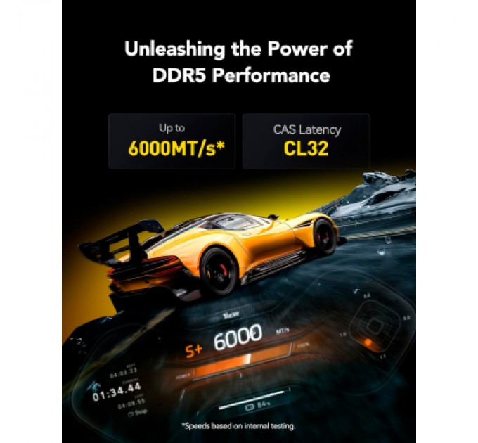 Lexar Модуль пам'яті для комп'ютера DDR5 32GB (2x16GB) 6000 MHz Thor Black Lexar (LD5U16G60C38LG-RGD)