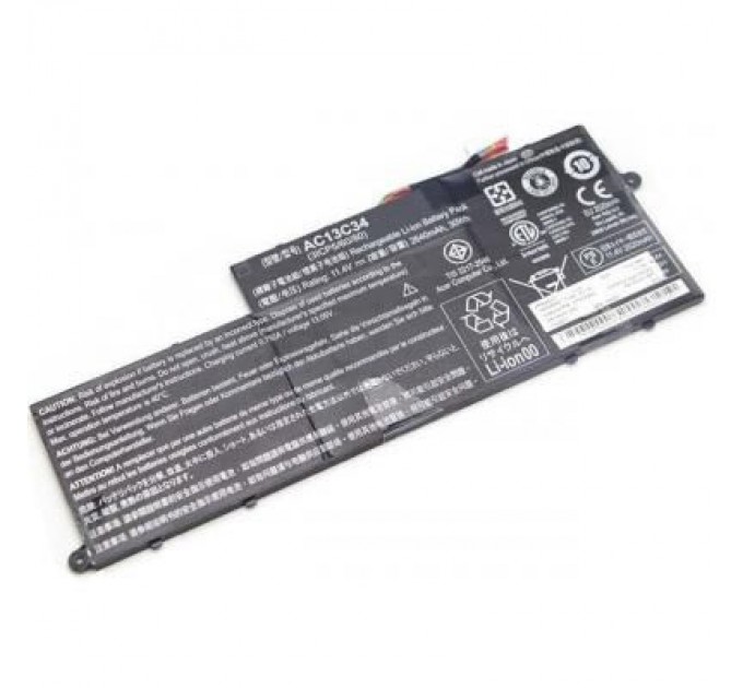 Acer Акумулятор до ноутбука Acer AC13C34, 2640mAh (30Wh), 3cell, 11.4V, Li-ion (A47185)