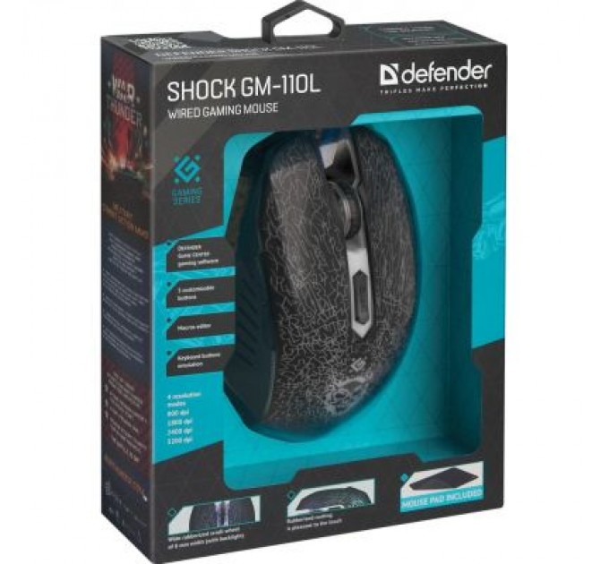 Defender Мишка Defender Shock GM-110L Black (52110)