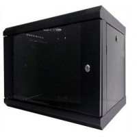 Шафа настінна Hypernet 9U 19" 600x350 (WMNC-35-9U-FLAT-AC-BLACK)