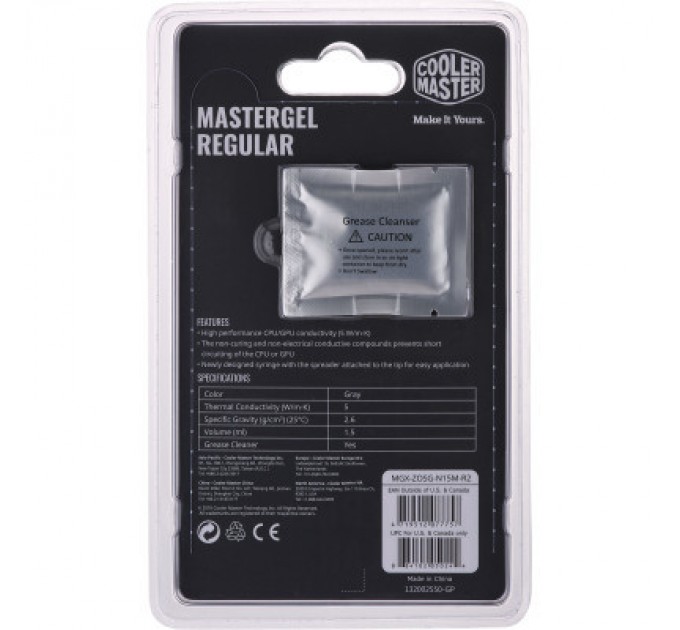 COOLER MASTER Термопаста CoolerMaster MasterGel Regular (MGX-ZOSG-N15M-R2)