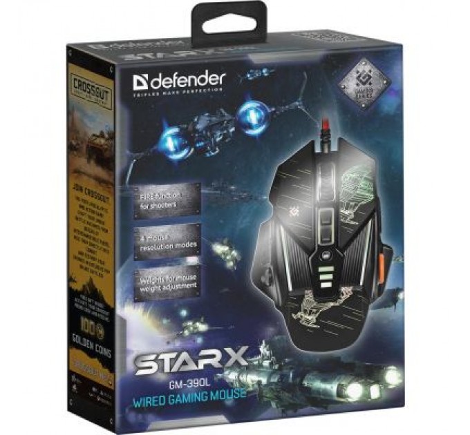 Defender Мишка Defender sTarx GM-390L Black (52390)