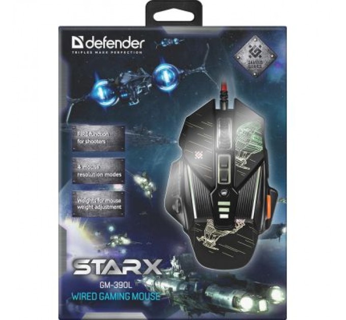 Defender Мишка Defender sTarx GM-390L Black (52390)