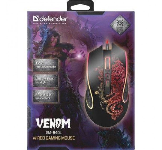 Defender Мишка Defender Venom GM-640L Black (52640)