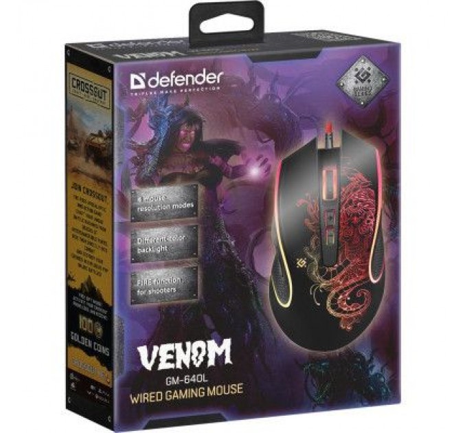 Defender Мишка Defender Venom GM-640L Black (52640)