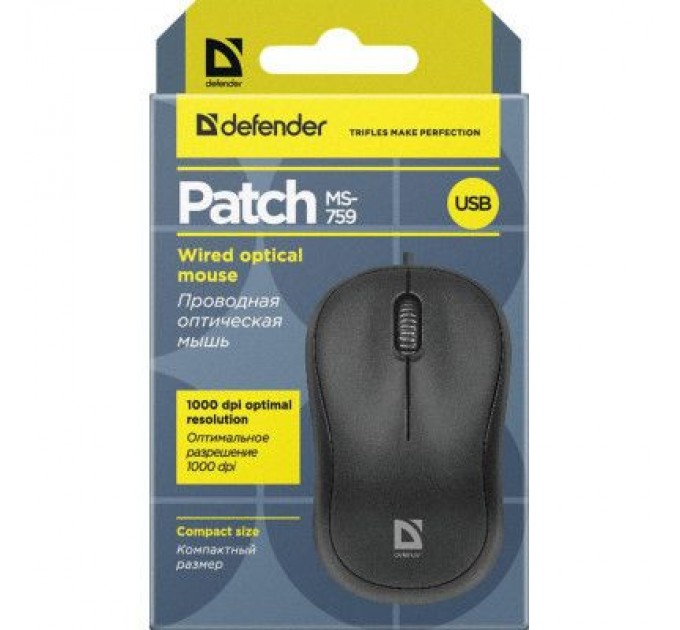 Defender Мишка Defender Patch MS-759 Black (52759)