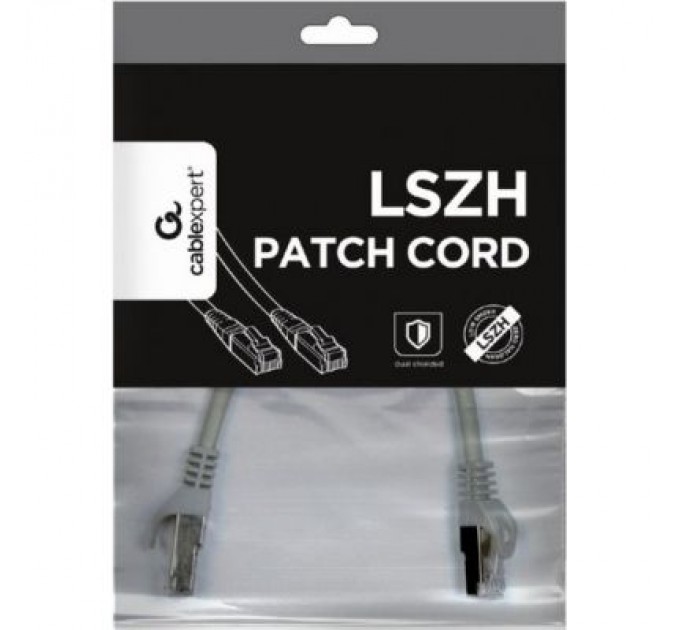 Cablexpert Патч-корд 2м S/FTP Cat 6A CU LSZH grey Cablexpert (PP6A-LSZHCU-2M)