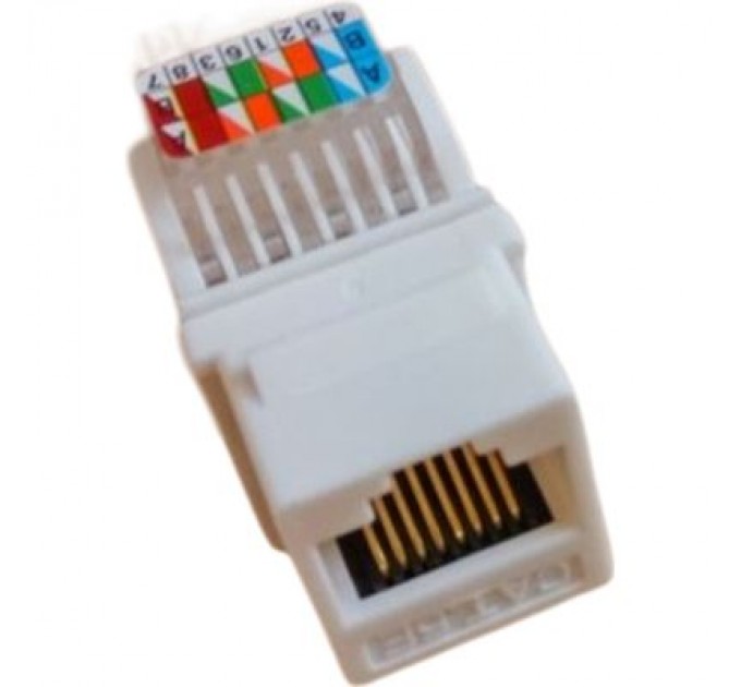 Kingda Модуль Keystone RJ45 UTP кат. 6, Slim, безінструментальний Kingda (KD-KJ2047UC6)
