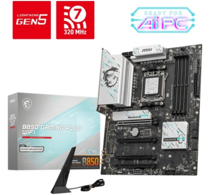 MSI Материнська плата MSI B850 GAMING PLUS WIFI