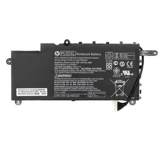 HP Акумулятор до ноутбука HP Pavilion 11-N X360 (HSTNN-LB6B) 7.6V 29Wh (NB460816)