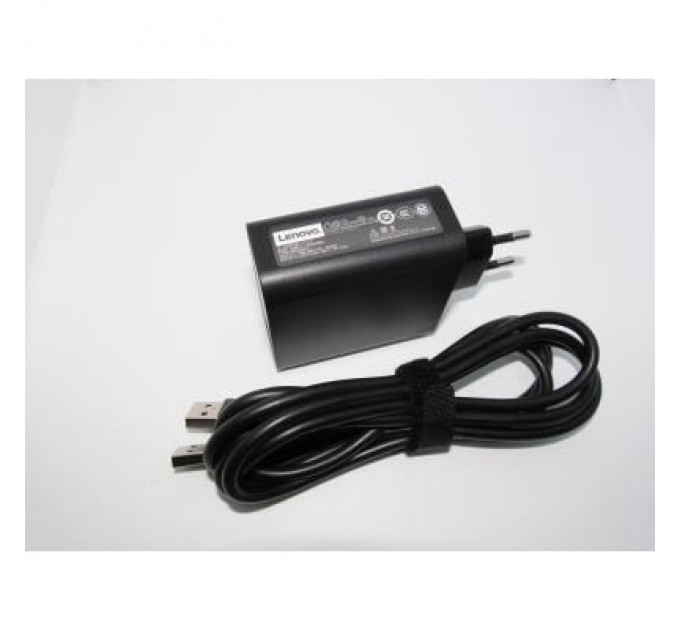 Lenovo Блок живлення до ноутбуку Lenovo 65W 20V, 3.25A / 5V, 2A разъем bevel USB (косой) wall mount (ADL65WDA / A40248)