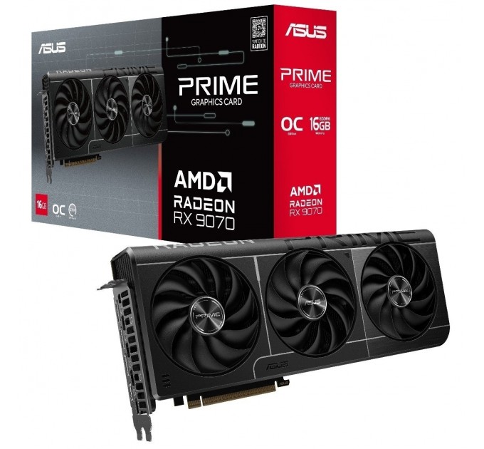 ASUS Відеокарта ASUS Radeon RX 9070 16Gb PRIME OC (PRIME-RX9070-O16G)
