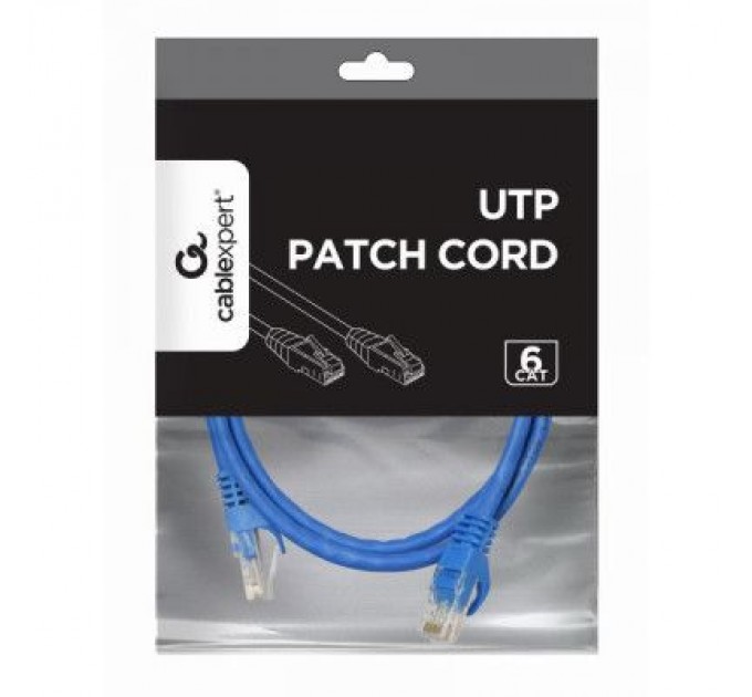 Cablexpert Патч-корд 1.5м UTP cat 6 CCA blue Cablexpert (PP6U-1.5M/B)