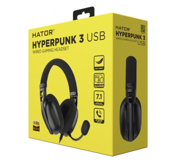 Hator Навушники Hator Hyреrpunk 3 Hi-Res USB 7.1 Black (ESH10)