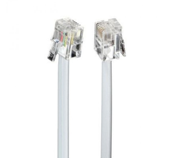 Cablexpert Патч-корд телефонний 10м RJ11 (6P4C) Cablexpert (TC6P4C-10M)