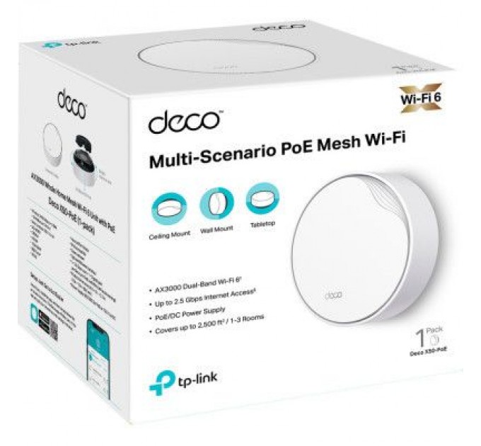 TP-Link Точка доступу Wi-Fi TP-Link DECO-X50-POE-1-PACK