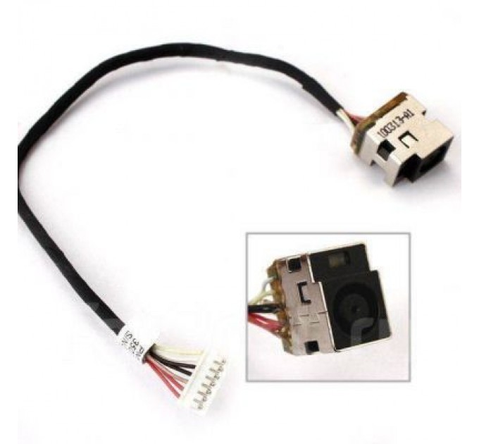 Универсальный Роз'єм живлення ноутбука з кабелем для HP PJ230 (7.4mm x 5.0mm + center pin), 7-pin, Универсальный (A49042)