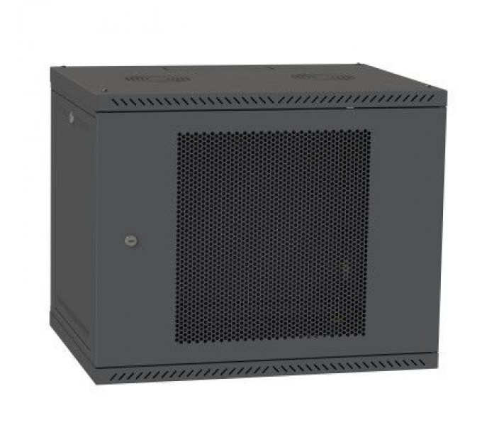 Ipcom Шафа настінна Ipcom 9U, 600*450, перфорація, RAL9005 (СН-9U-060х045-ДП-9005)