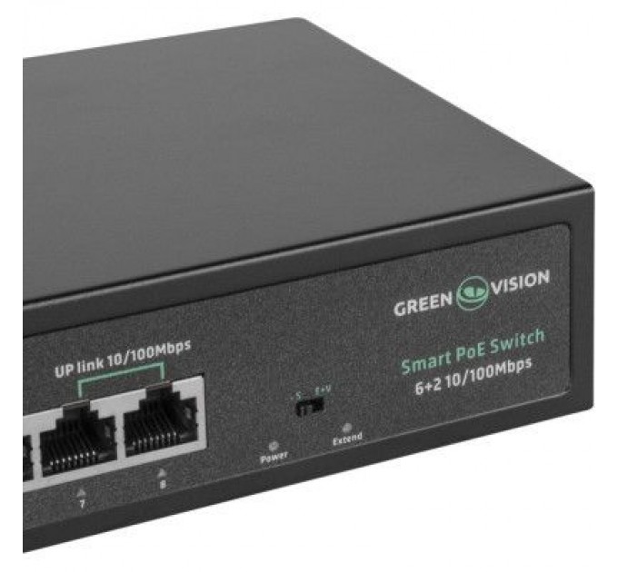 Greenvision Комутатор мережевий Greenvision GV-015-D-06+2P